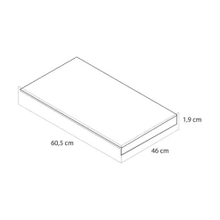 Tiger wastafelblad Nook mat wit 60,5 cm