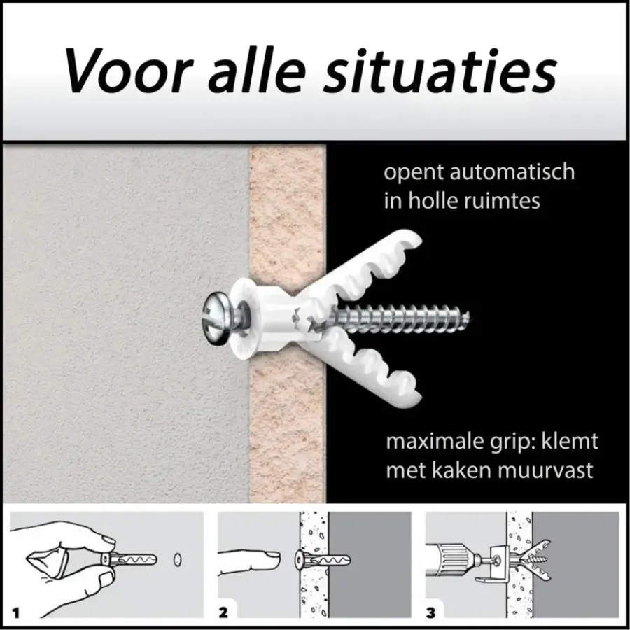 Toggler alligatorplug met flens AF5 5 mm 20 stuks