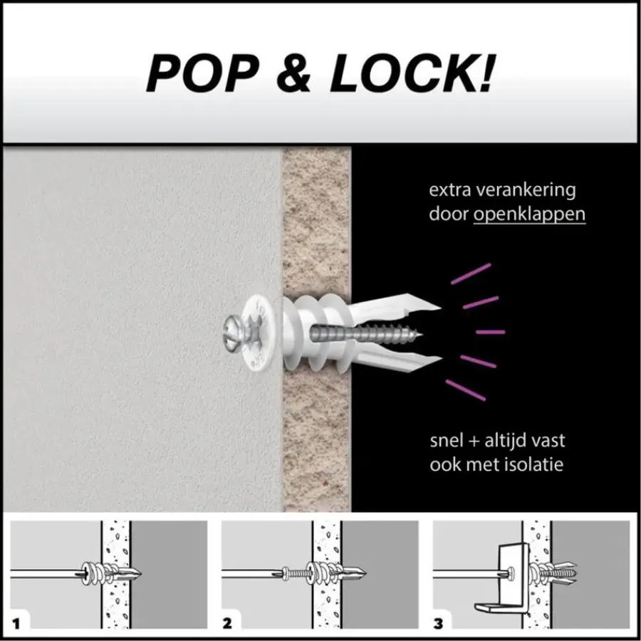 Toggler gipsplaatplug mini SPM 9.5-15 mm 6 stuks