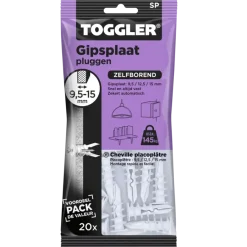 Toggler gipsplaatplug SP 9.5-15 mm 20 stuks