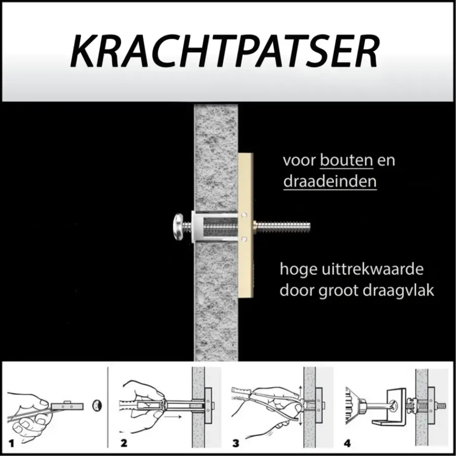 Toggler hollewandanker 9,5-92 mm M6