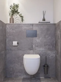 Toilet achterwand spaanplaat 123 x 120 cm 18 mm vochtwerend