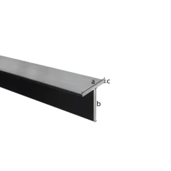 Geen T-Profiel aluminium brut 20x20x2000x1,5mm