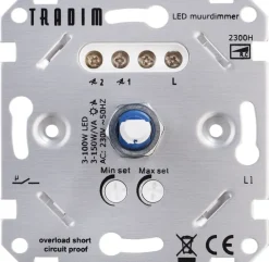 Tradim LED inbouwdimmer 150W/VA - 100W