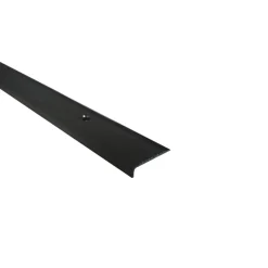 Geen Trapkant aluminium mat zwart dr 25x6x1000x1.6mm