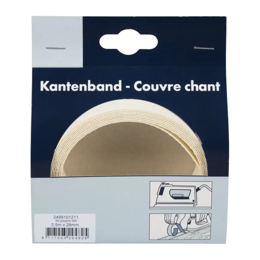 Trends kantfolie wit 28 mm 250 cm