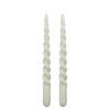 Geen Twist dinerkaars licht groen 2 stuks - h29xd2,2cm