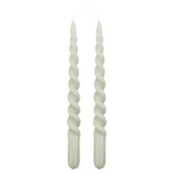 Geen Twist dinerkaars licht groen 2 stuks - h29xd2,2cm