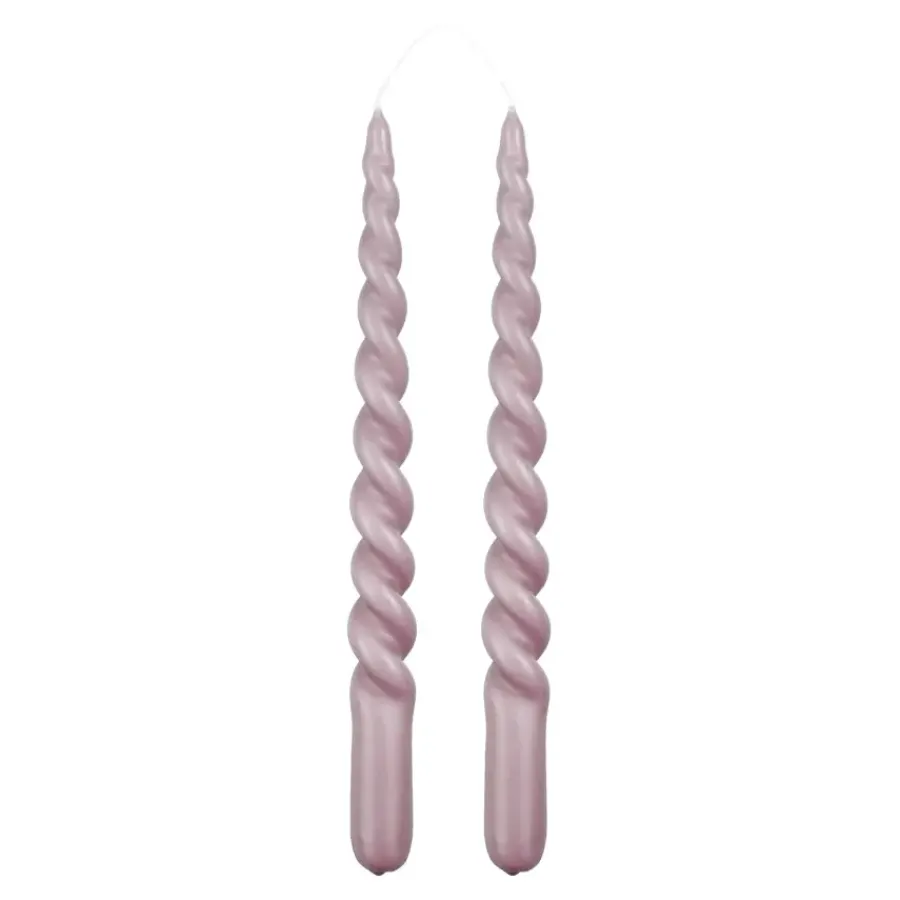 Geen Twist dinerkaars lila 2 stuks - h29xd2,2cm