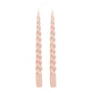 Geen Twist dinerkaars roze 2 stuks - h29xd2,2cm