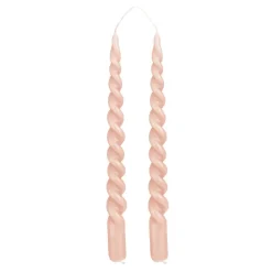 Geen Twist dinerkaars roze 2 stuks - h29xd2,2cm