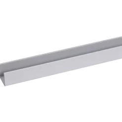 Geen U-profiel kunststof RVS look 18x21mm 260cm