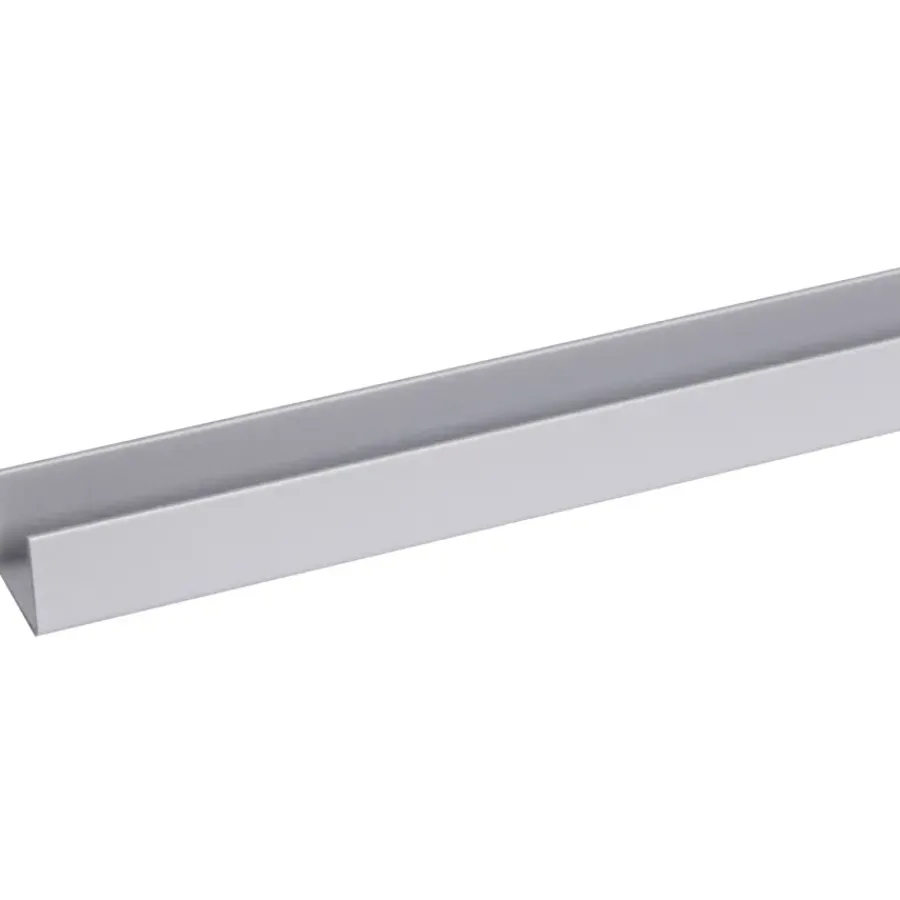 Geen U-profiel kunststof RVS look 18x21mm 260cm