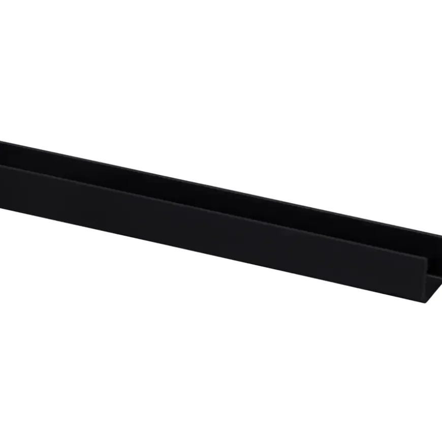 U-profiel kunststof zwart 18x18 mm lengte 260 cm