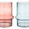 Geen Vaas glas bruin blauw 17x17x21cm
