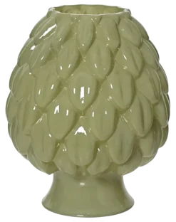 Decoris Vaas glas groen h26,5cm