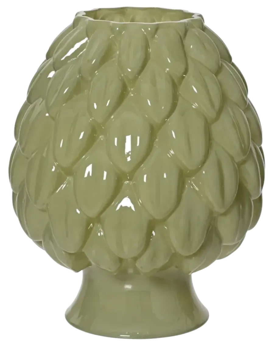 Decoris Vaas glas groen h26,5cm