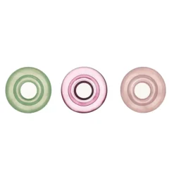 Geen Vaas glas groen roze paars 13x13x17,5cm