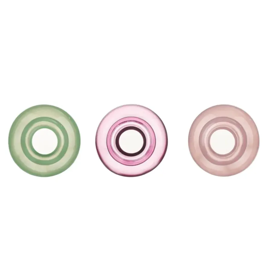 Geen Vaas glas groen roze paars 13x13x17,5cm
