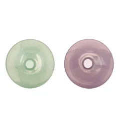 Geen Vaas glas paars groen 17.5x17.5x23cm