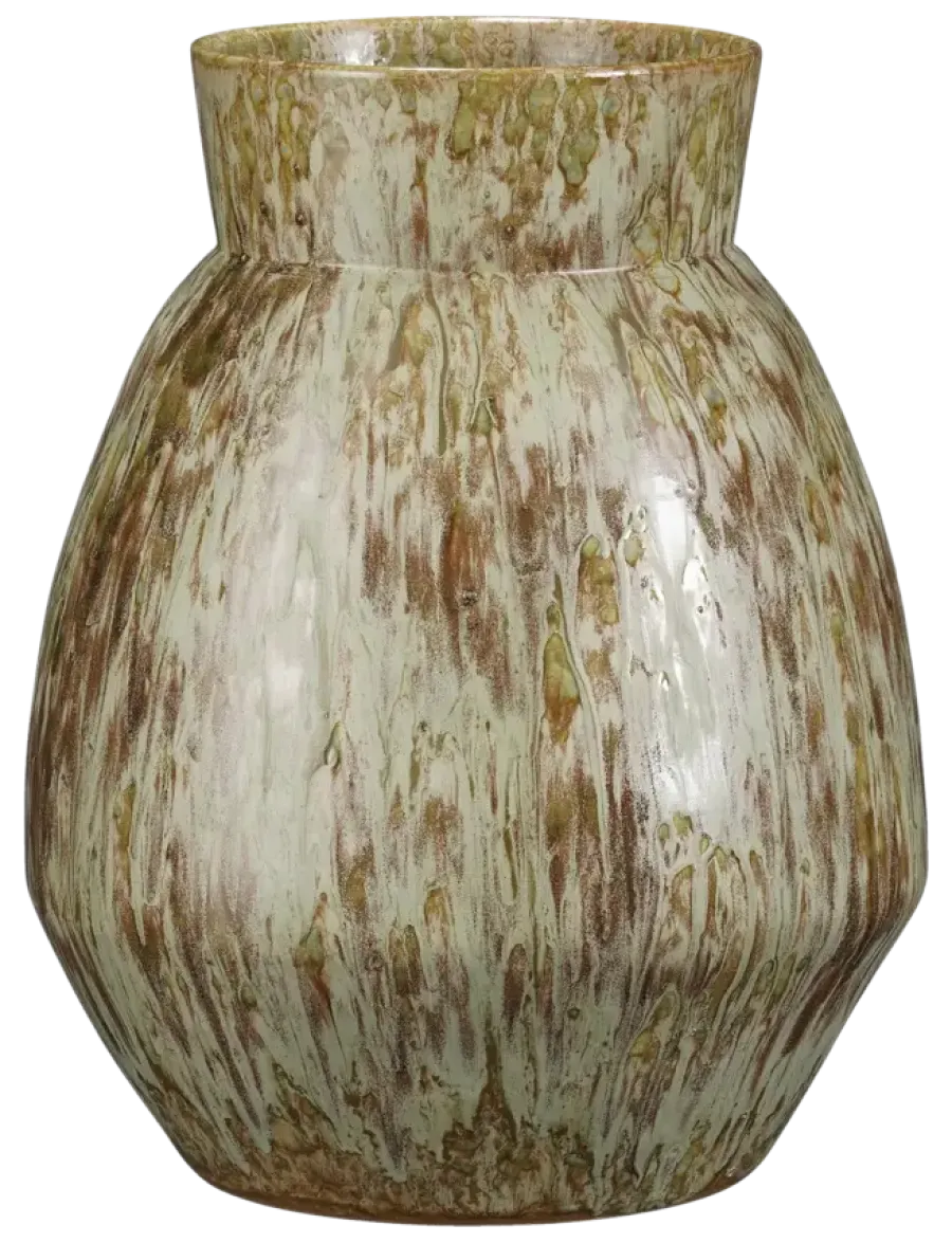 Geen Vaas rond taupe - h50xd38cm