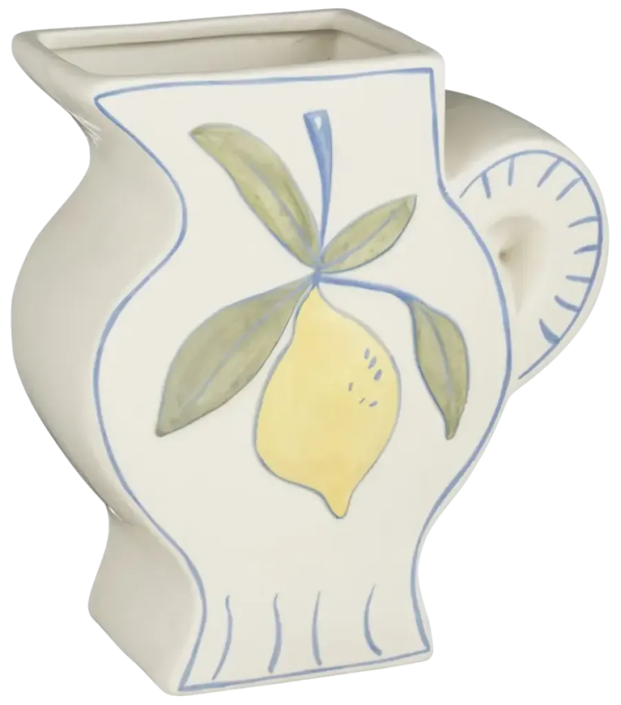 Geen Vaas wit - l21,5xb10xh25cm