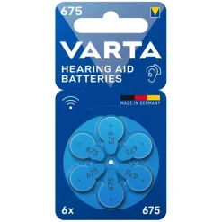 Varta 675 Acoustic Special hoortoestel batterijen type 675 blauw 6 stuks