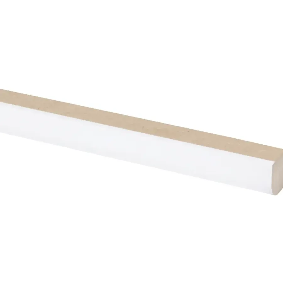 Geen Vensterbanklat rond MDF wit gegrond 25x28 mm lengte 260 cm