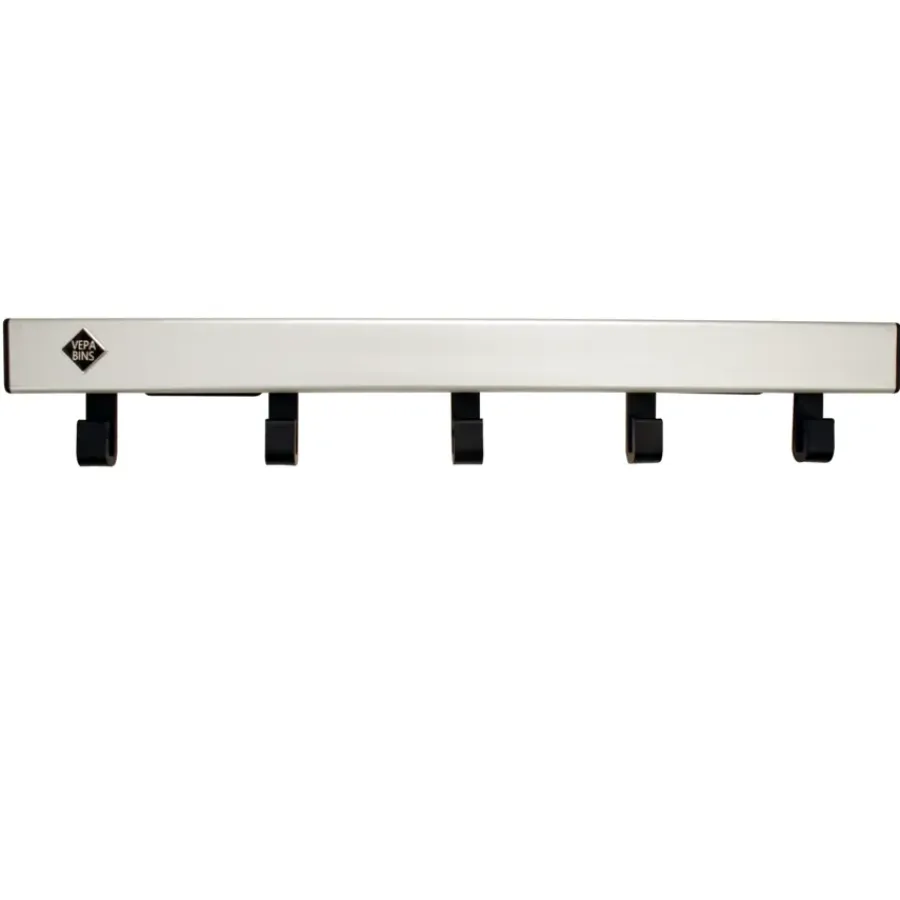 V-part Vepa Bins Pro-line wandkapstok met 5 haken - grijs / zwart