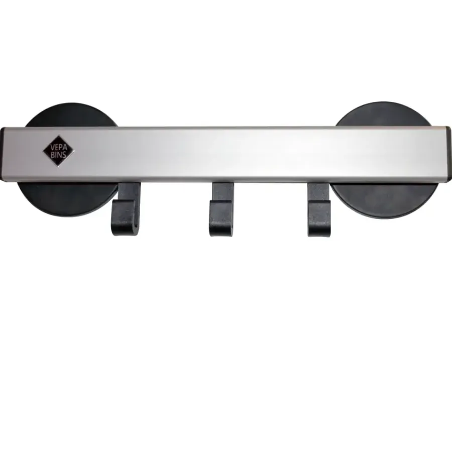 V-part Vepa Bins Safe wandkapstok met 10 haken - grijs / zwart
