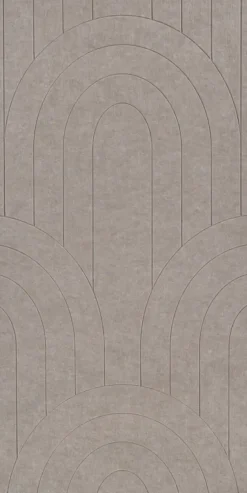 Viltpaneel gebogen lijnen taupe 120x60 cm 2 stuks