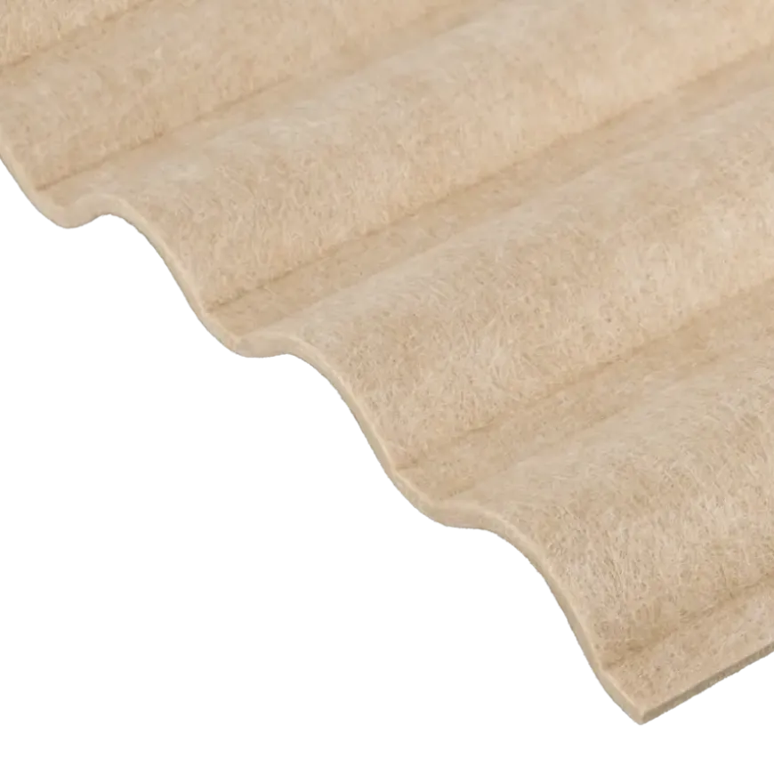 Viltpaneel met golf zand 240x55 cm, dikte 3,5 mm, 2,64 m²