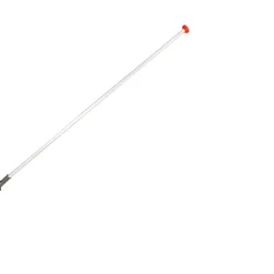 Geen Vlaggenmast met vaste knop wit 200 cm
