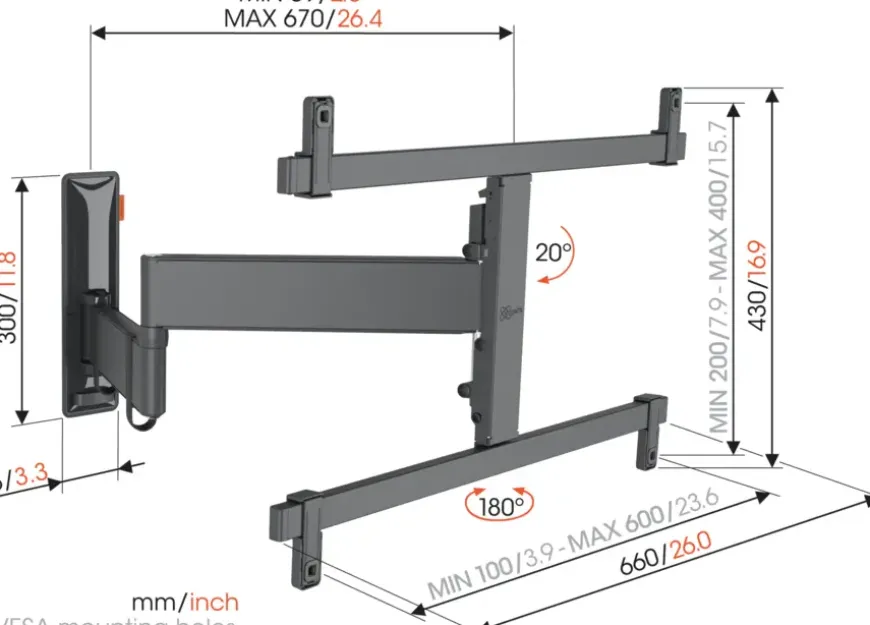Vogel's TVM 3665 Full-Motion+ L 40 tot 77 inch