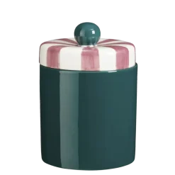 Geen Voorraadpot groen met bolletje 20,5 x Ø 14 cm