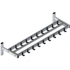 V-part Garderoberek met 19 haken - aluminiumgrijs / zwart