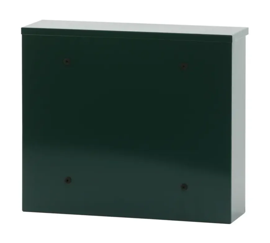V-Part Wandbrievenbus groen staal - 31.5 cm