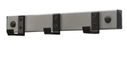 V-part wandkapstok HIQ 3 haken - grijs / zwart