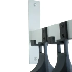 V-part wandkapstok HIQ 2 incl. 2 hangers - aluminiumgrijs / zwart