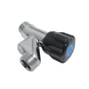 VSH Wasmachinekraan + Keerklep 1/2"M Knop Zwart
