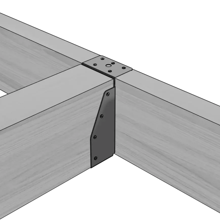 Waelbers balkdrager met lange lip 71 x 171 mm zwart