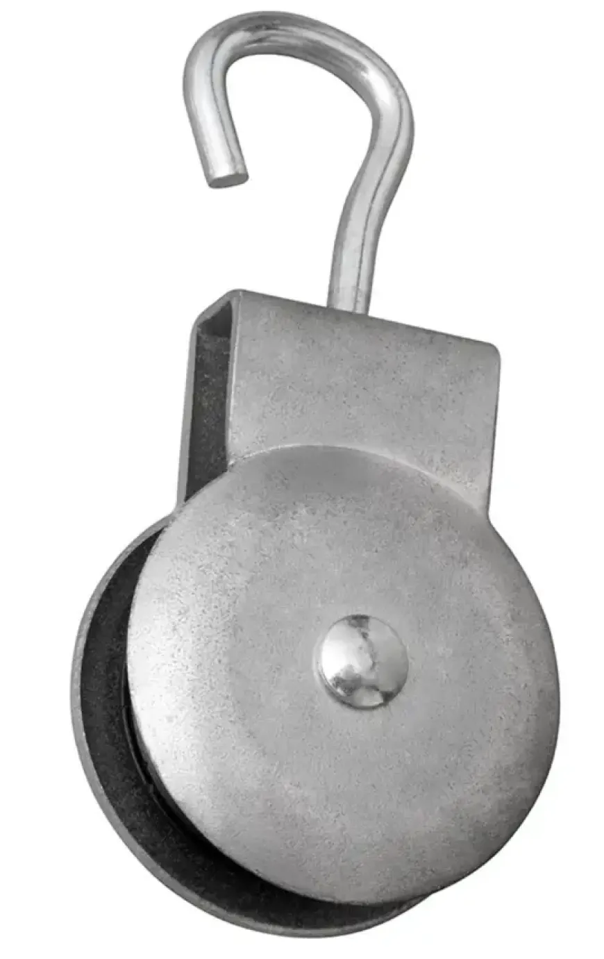 Waelbers hijskatrol met enkel poly-wiel open oog 50 mm