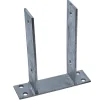 Geen Waelbers paalhouder U-model op plaat 91x150 mm verzinkt