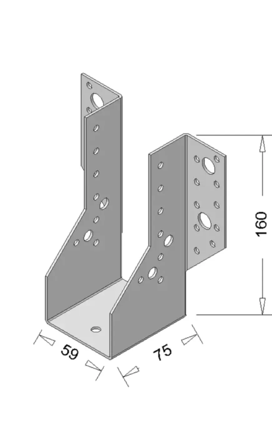 Waelbers raveeldrager zwaar 59 x 160 mm verzinkt