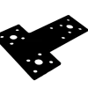 Waelbers T-plaat 80 x 68 x 38 mm zwart