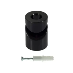 Wandhaak zwart plastic