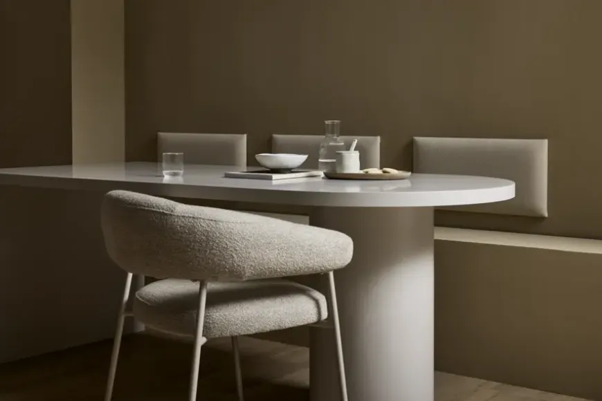 Wandkussen boucle crème 120x30 cm