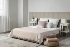Wandkussen boucle taupe 120x30 cm