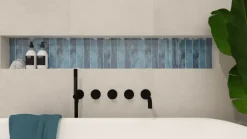 Geen Wandtegel Fermo blauw 5 x 25 cm keramiek 0,763 m²