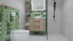 Geen Wandtegel Fermo groen 12,5 cm x 12,5 cm keramiek 0,587 m²